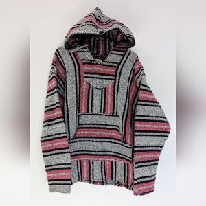 Iguana Jack Brand Baja Unisex Woven Pullover Hoodie Size XXL